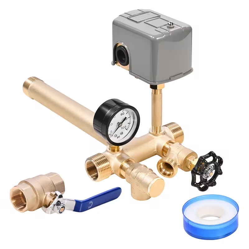 Brass Well Pressure Tank Tee Kit 40–60 PSI