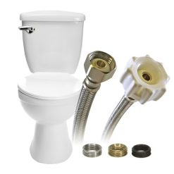 20 in Universal Stainless Steel Toilet Connector