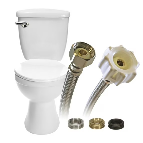 20 in Universal Stainless Steel Toilet Connector
