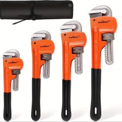 4-Piece Heavy-Duty Adjustable Pipe Wrench Set